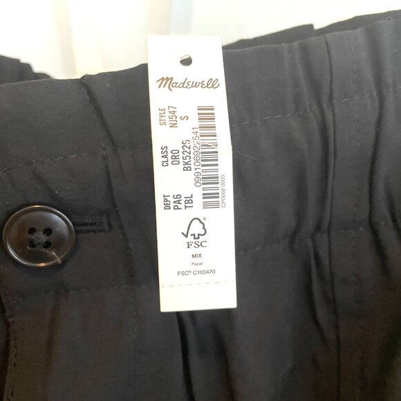 NWT | Women's Madewell Seamed Pull-On Paperbag Shorts in Softdrape | Size Small - Picture 4 of 5